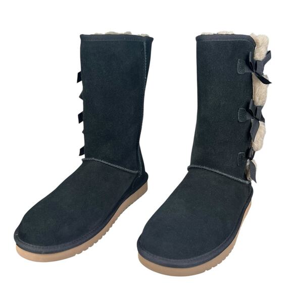 Koolaburra X UGG Women’s Victoria Short Black Suede Winter Boot Size US 8 - Picture 6 of 10